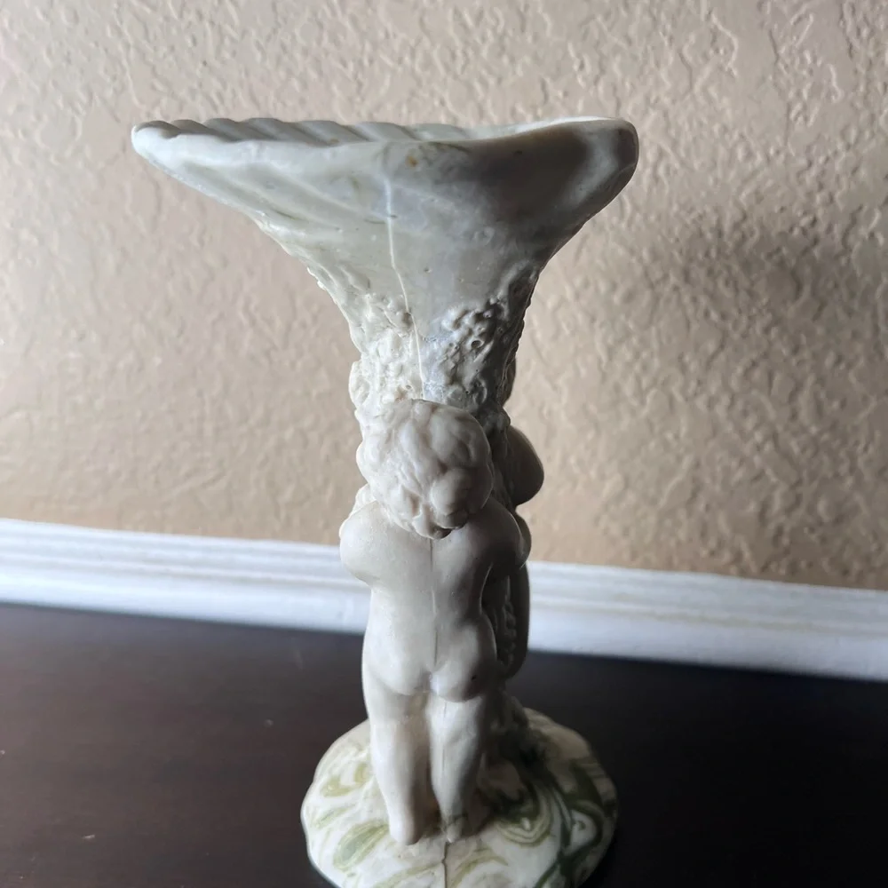 1970s Athena Marble Putti Pedestal Soap Dish – Hollywood Regency